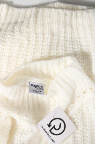 Детски пуловер Page One, Размер 12-13y/ 158-164 см, Цвят Бял, Цена 4,80 лв.