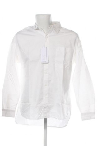 Мъжка риза Bershka, Размер S, Цвят Бял, Цена 46,00 лв.