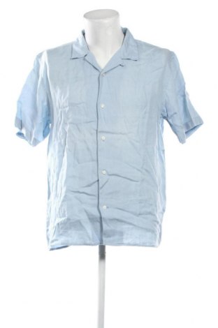 Мъжка риза Knowledge Cotton Apparel, Размер L, Цвят Син, Цена 20,40 лв.