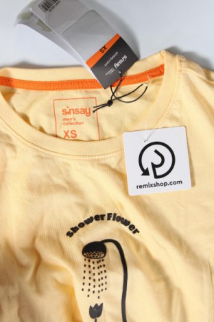 Pánske tričko  Sinsay, Veľkosť XS, Farba Žltá, Cena  10,74 €