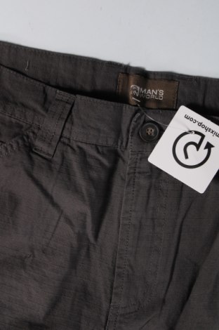 Ανδρικό κοντό παντελόνι Man's World, Μέγεθος L, Χρώμα Γκρί, Τιμή 20,62 €