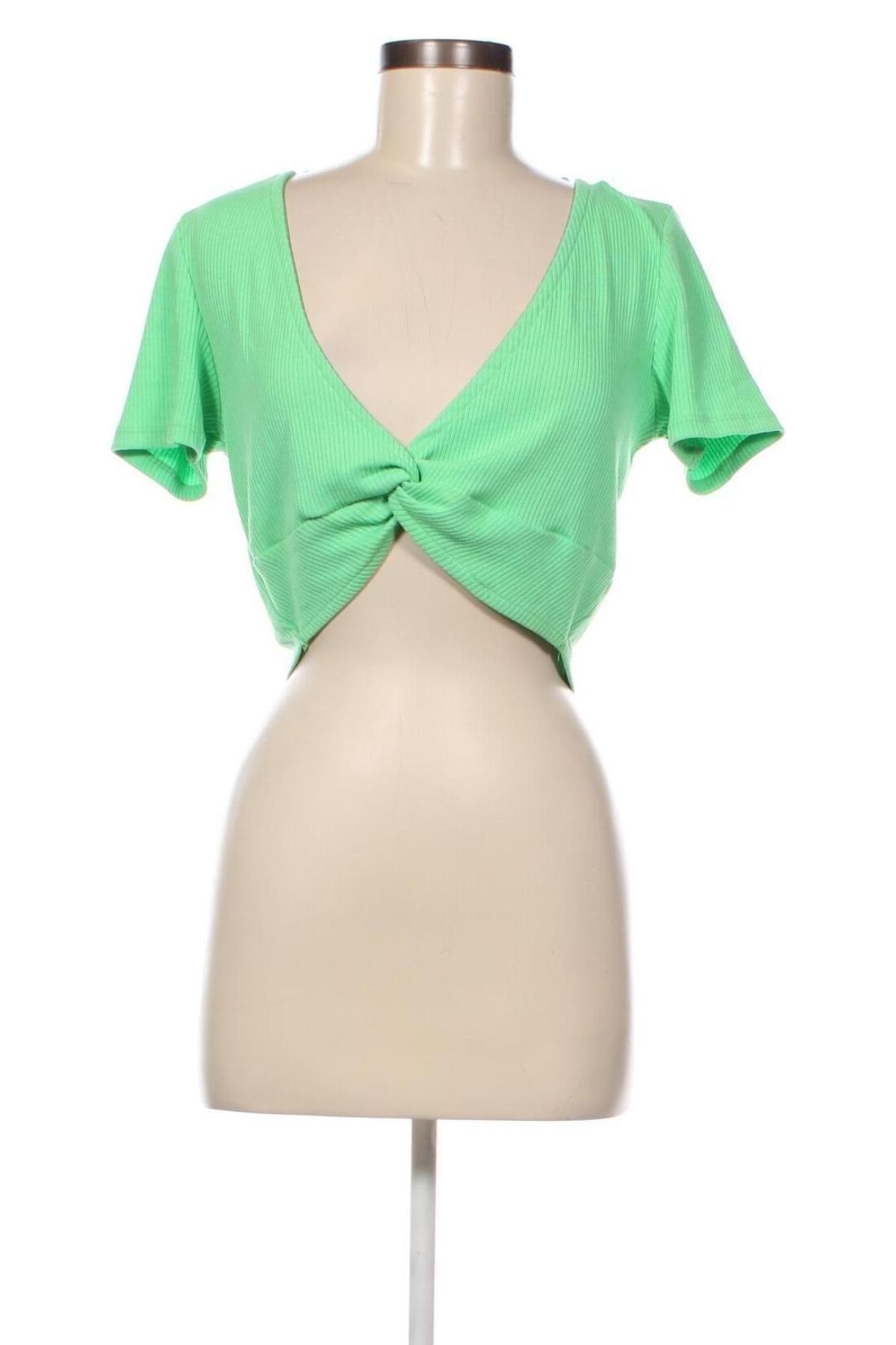 Γυναικεία μπλούζα Pull&Bear, Μέγεθος XL, Χρώμα Πράσινο, Τιμή 11,75 €