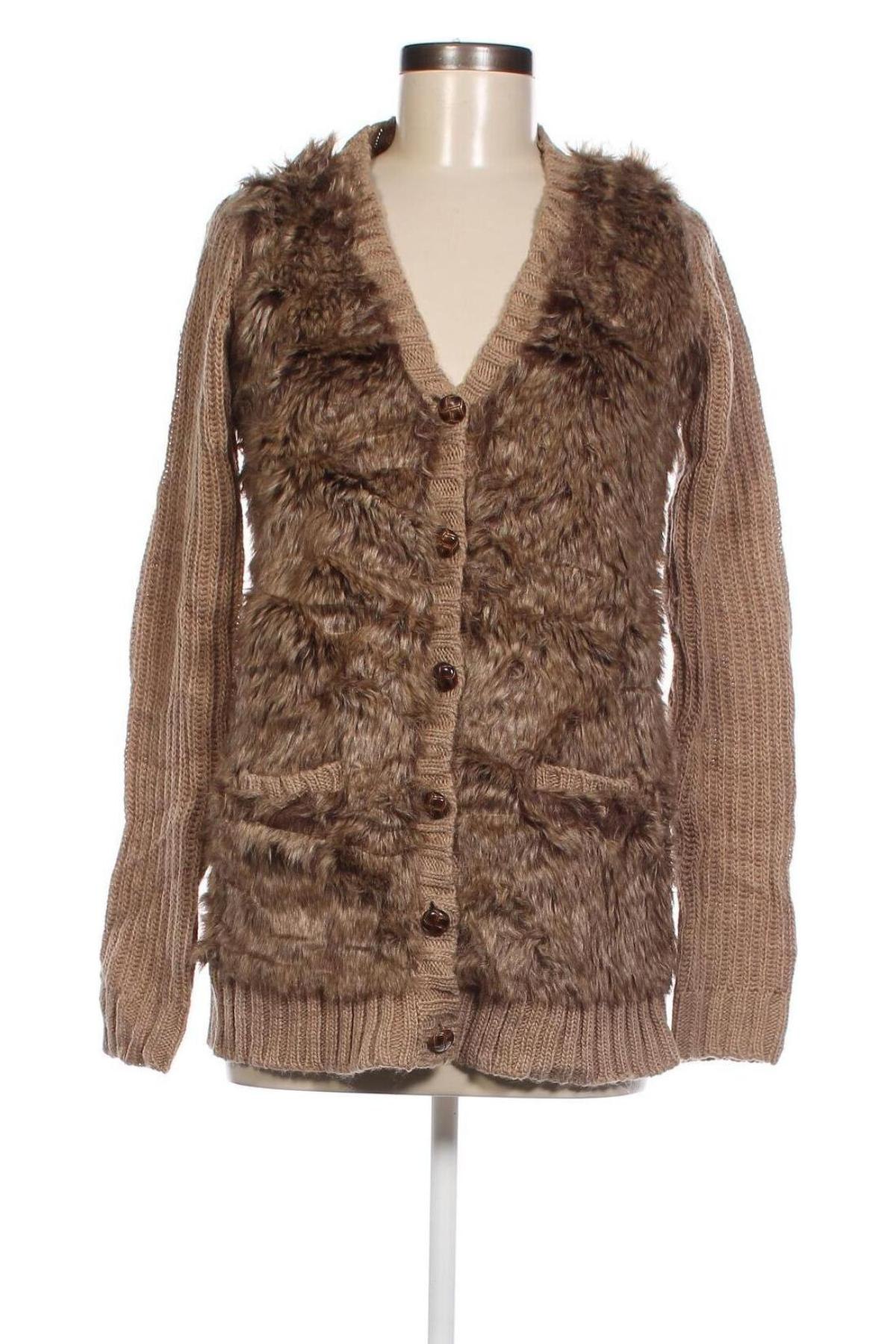 Damen Strickjacke Zara Knitwear, Größe S, Farbe Beige, Preis 2,92 €