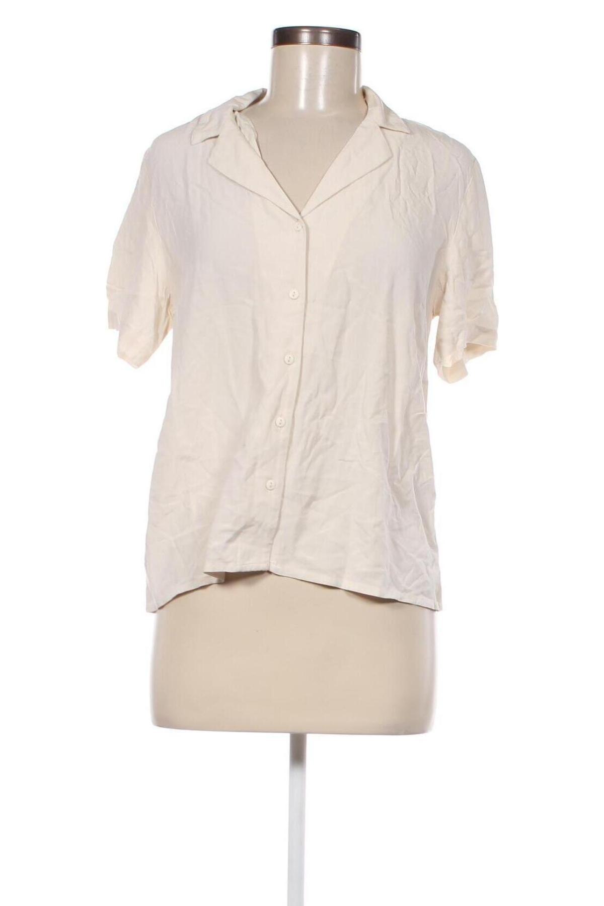 Γυναικείο πουκάμισο Pieces, Μέγεθος M, Χρώμα  Μπέζ, Τιμή 20,62 €