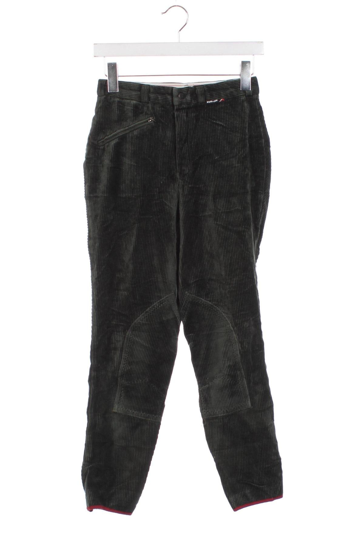 Pantaloni de velvet de femei, Mărime XXS, Culoare Verde, Preț 11,45 Lei