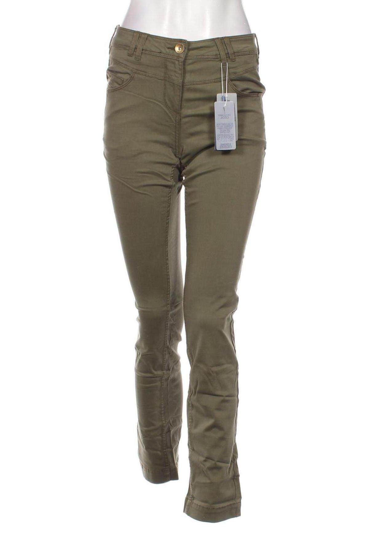 Pantaloni de femei Cecil, Mărime S, Culoare Verde, Preț 25,76 Lei