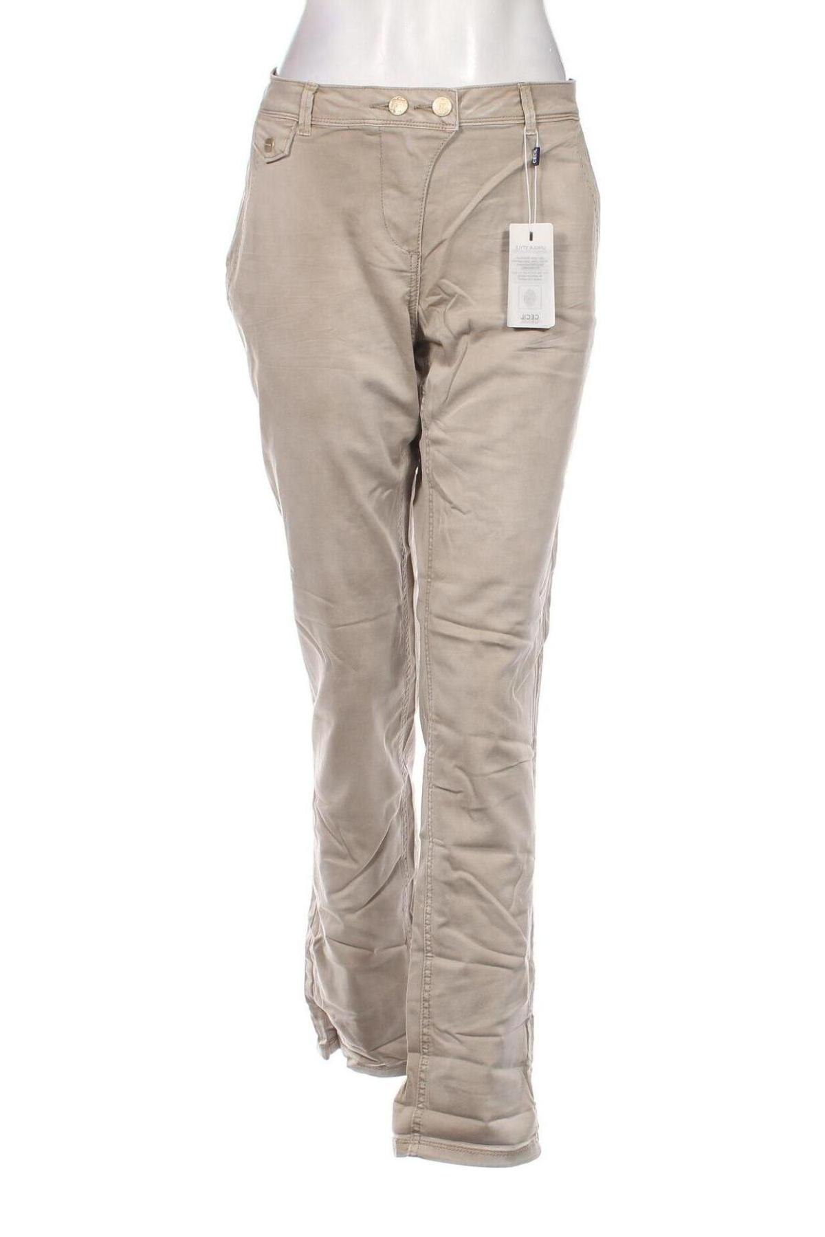 Pantaloni de femei Cecil, Mărime XL, Culoare Bej, Preț 25,76 Lei