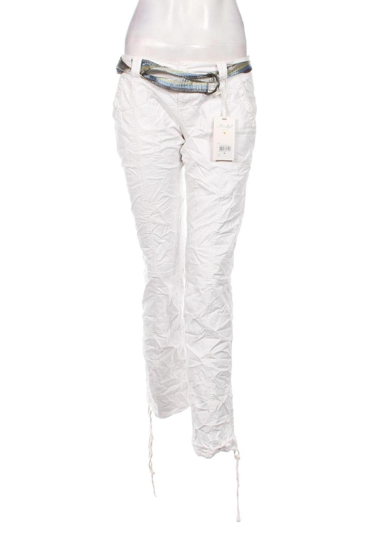 Дамски панталон Fresh Made, Размер M, Цвят Бял, Цена 9,57 лв.