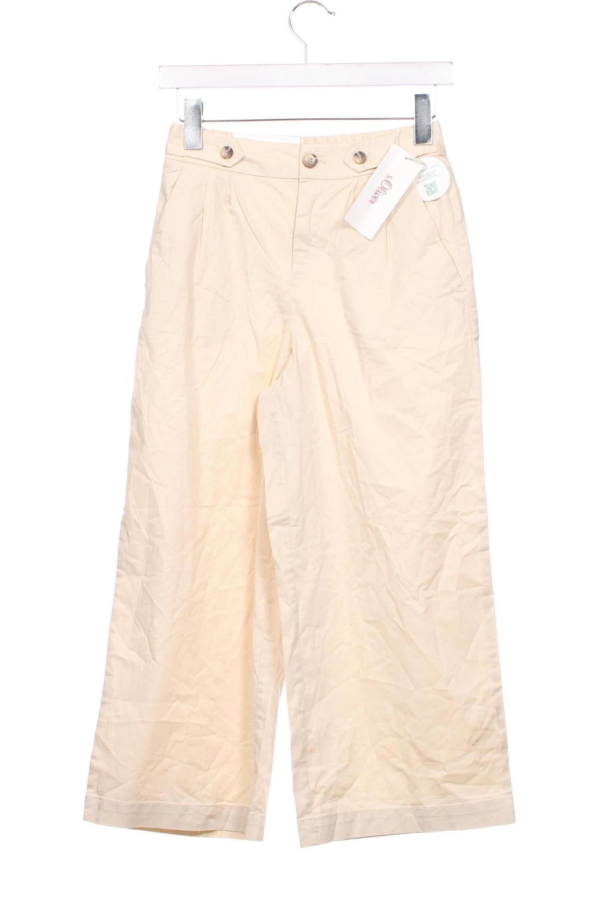 Дамски панталон S.Oliver, Размер XS, Цвят Бежов, Цена 87,00 лв.