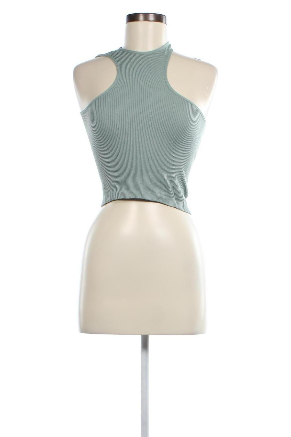 Γυναικείο αμάνικο μπλουζάκι Bershka, Μέγεθος L, Χρώμα Μπλέ, Τιμή 3,68 €
