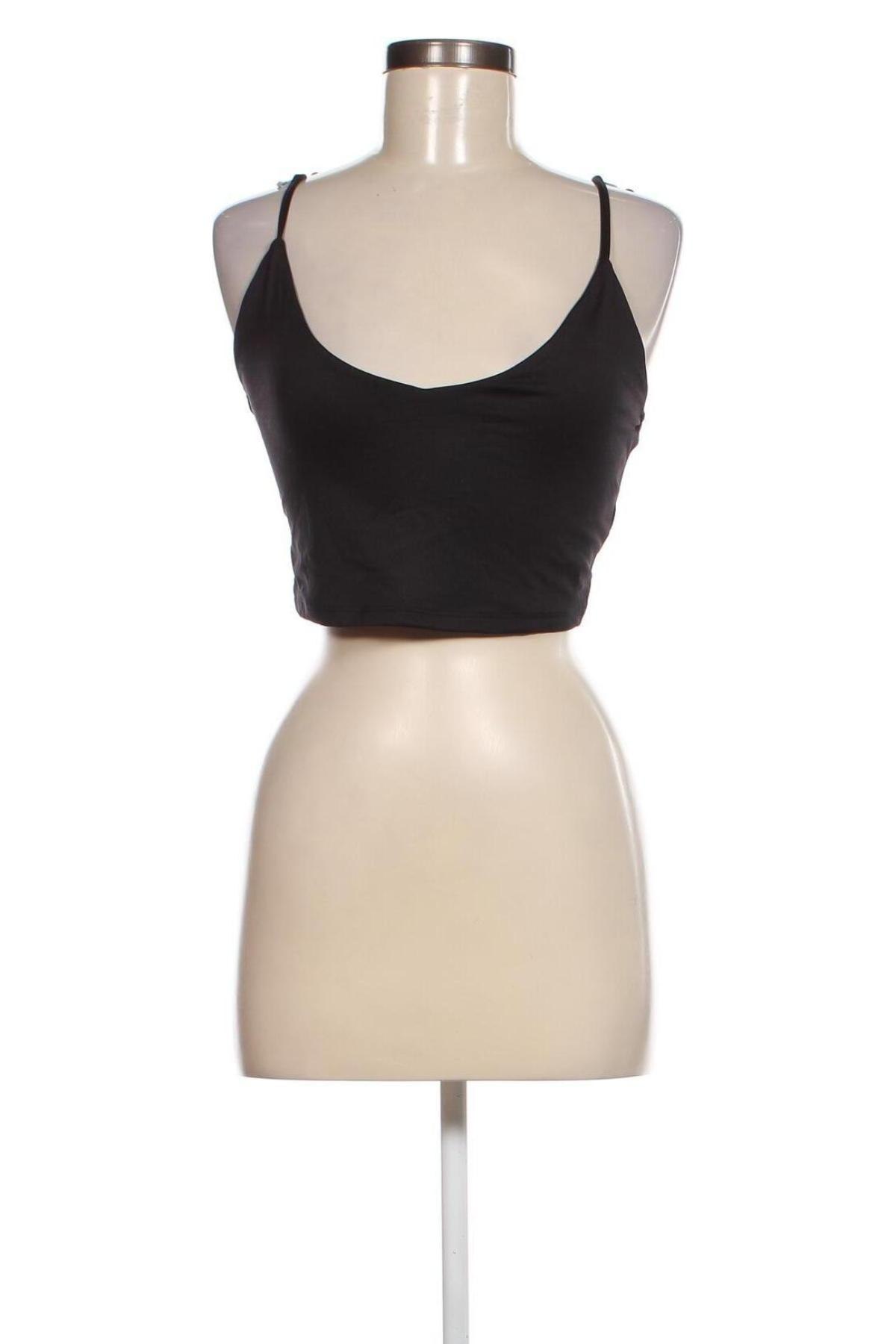 Γυναικείο αμάνικο μπλουζάκι Bershka, Μέγεθος L, Χρώμα Μαύρο, Τιμή 3,46 €