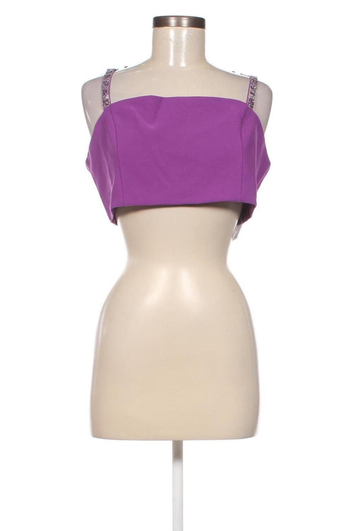 Γυναικείο αμάνικο μπλουζάκι Misspap, Μέγεθος XL, Χρώμα Βιολετί, Τιμή 3,44 €