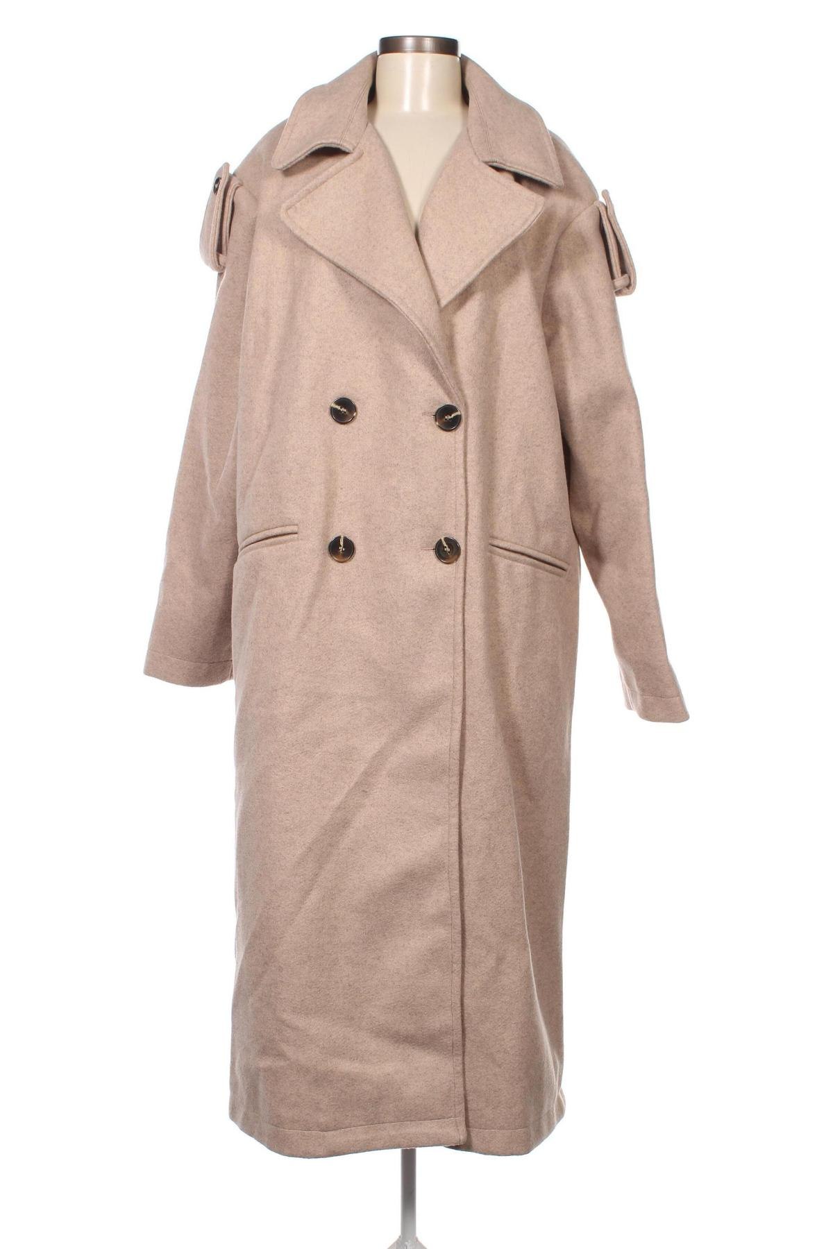 Дамско палто Nasty Gal, Размер L, Цвят Бежов, Цена 115,62 лв.