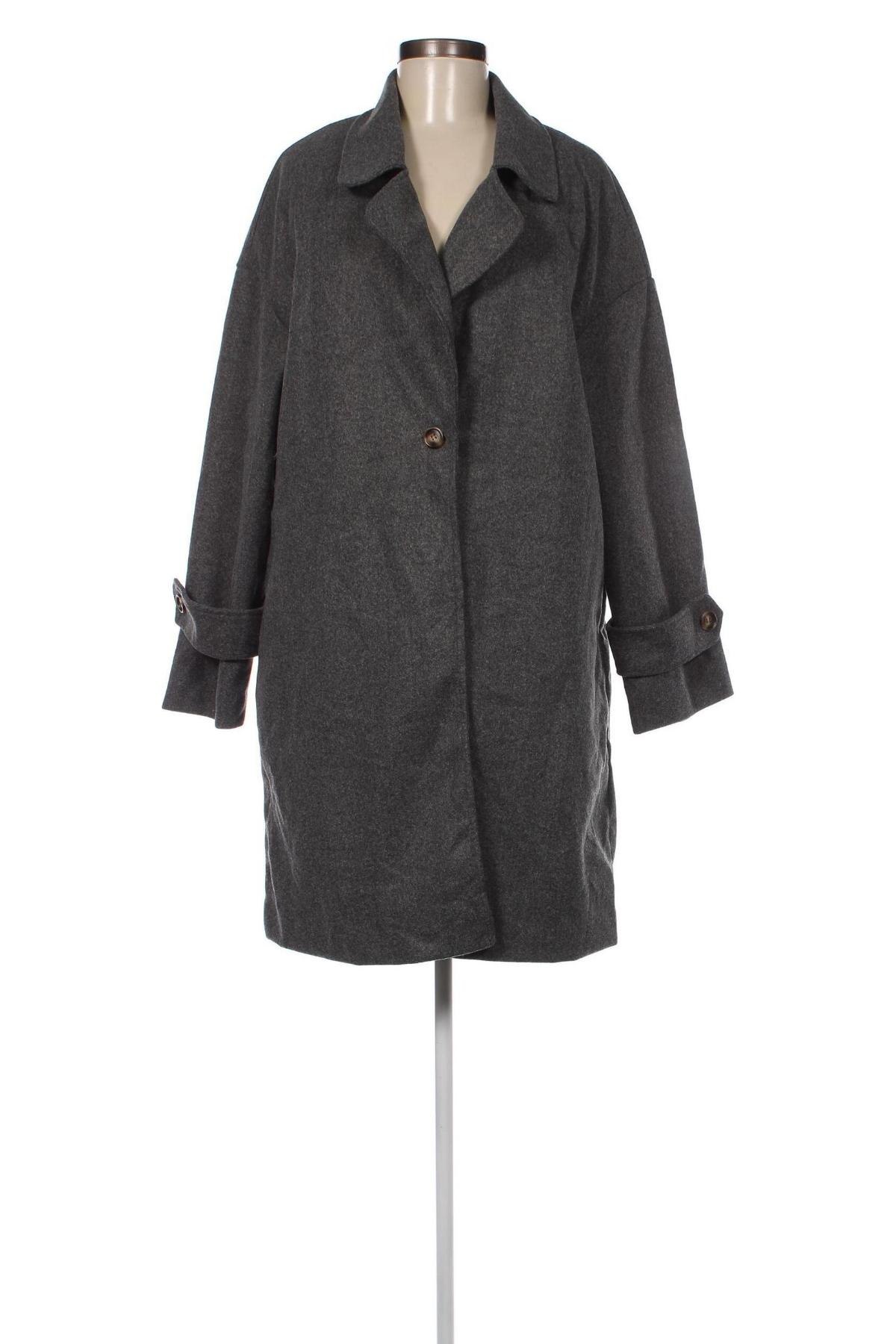 Дамско палто SHEIN, Размер L, Цвят Сив, Цена 12,84 лв.