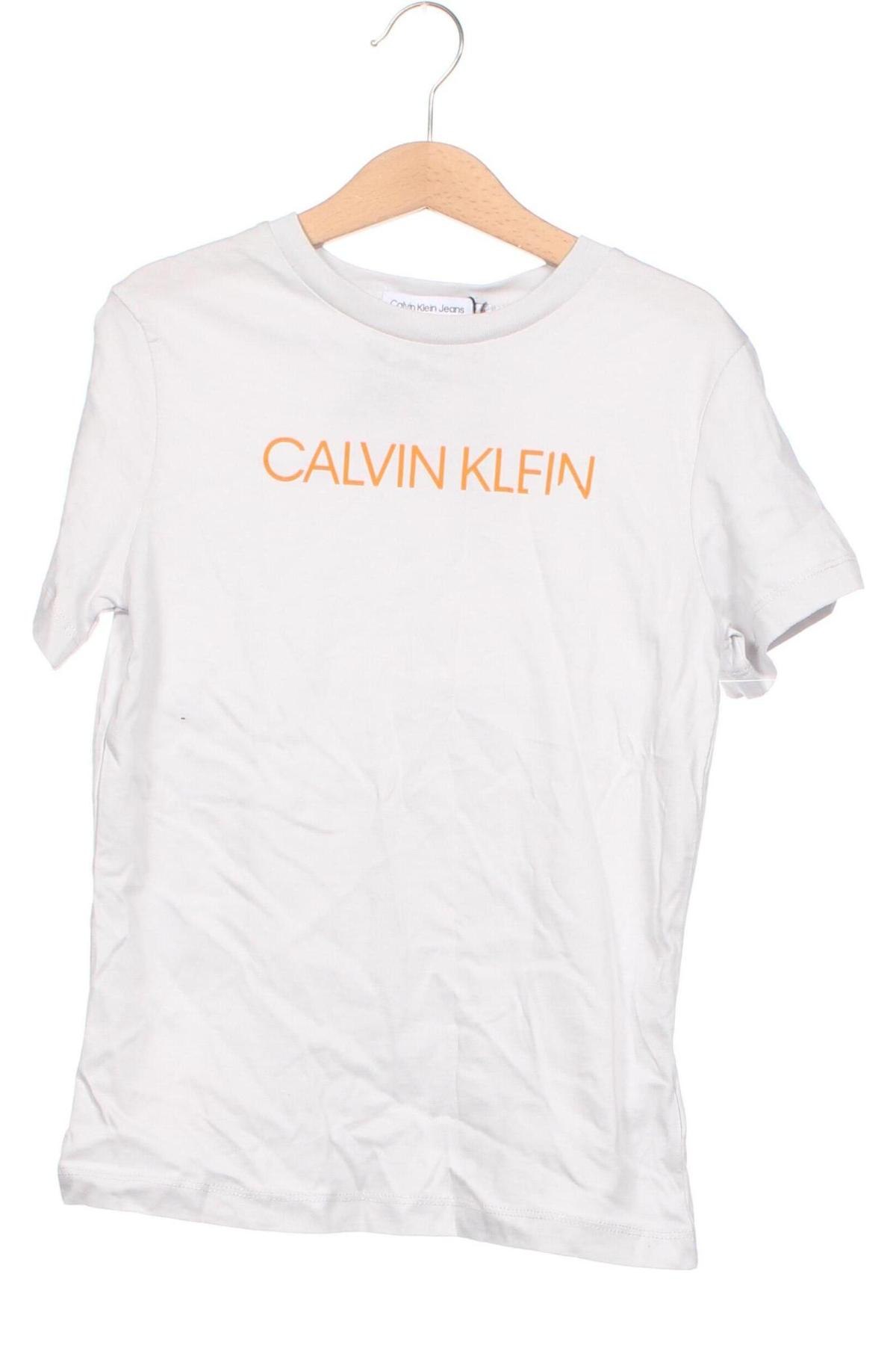 Kinder T-Shirt Calvin Klein Jeans, Größe 7-8y/ 128-134 cm, Farbe Grau, Preis 16,70 €