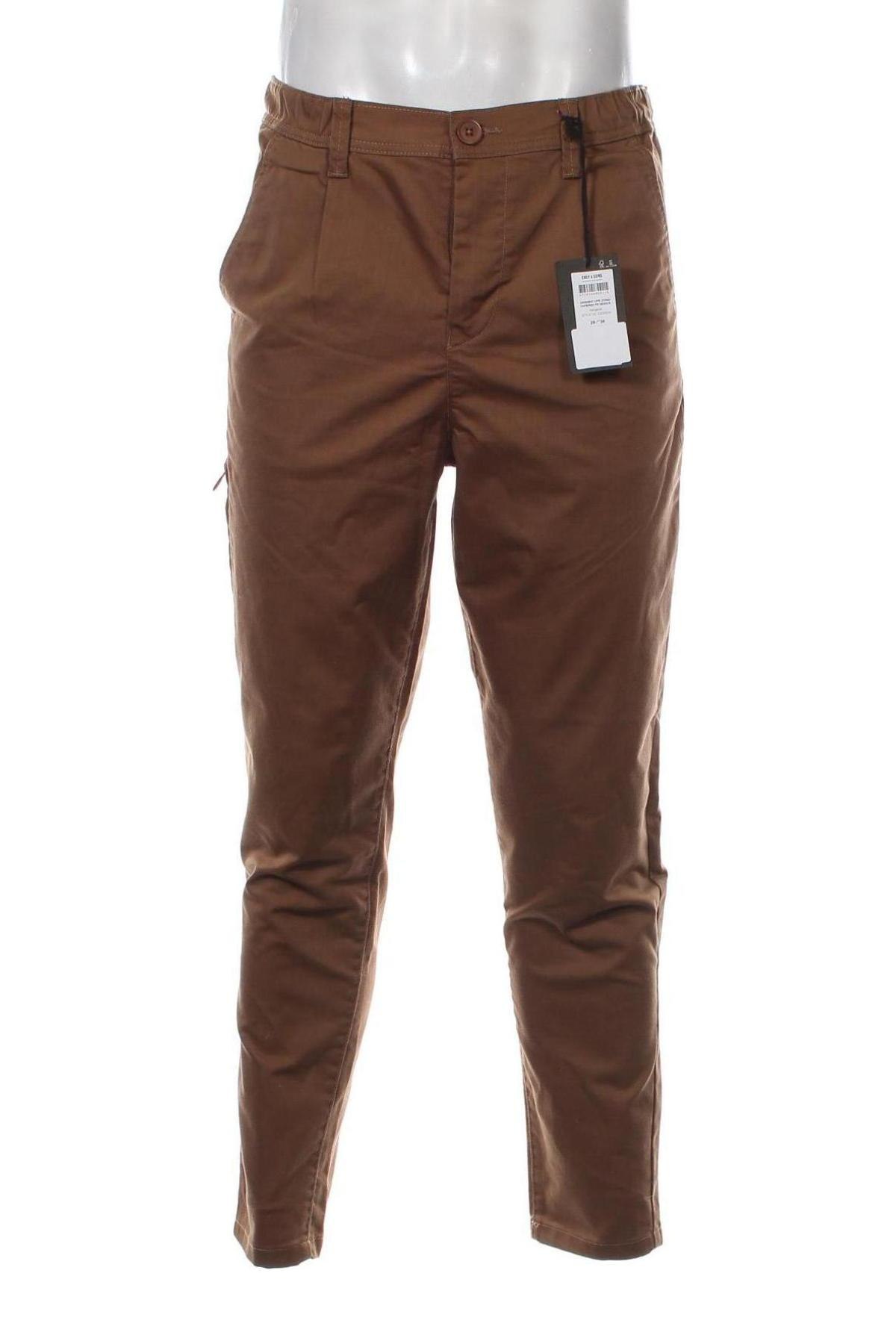 Мъжки панталон Only & Sons, Размер S, Цвят Кафяв, Цена 10,58 лв.