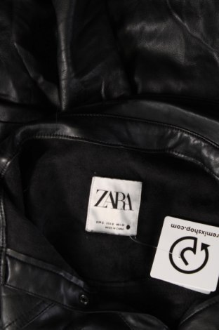 Γυναικείο δερμάτινο πουκάμισο Zara, Μέγεθος S, Χρώμα Μαύρο, Τιμή 8,99 €