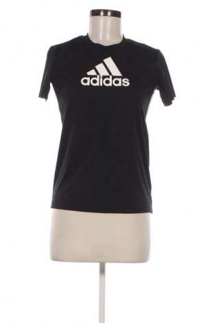 Γυναικείο t-shirt Adidas, Μέγεθος S, Χρώμα Μαύρο, Τιμή 13,81 €