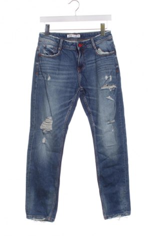 Damskie jeansy Zara, Rozmiar XS, Kolor Niebieski, Cena 43,99 zł