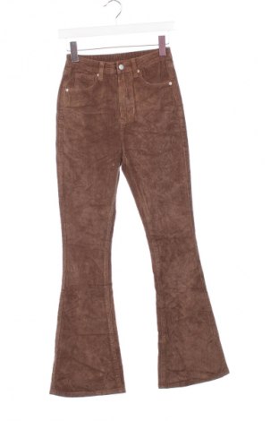 Pantaloni de velvet de femei SHEIN, Mărime XS, Culoare Maro, Preț 38,99 Lei