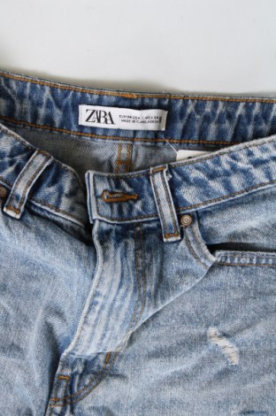 Дамски къс панталон Zara, Размер XS, Цвят Син, Цена 10,00 лв.