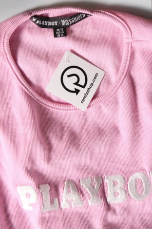 Γυναικείο αμάνικο μπλουζάκι Playboy x Missguided, Μέγεθος XL, Χρώμα Ρόζ , Τιμή 6,99 €