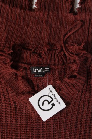 Damenpullover Love, Größe L, Farbe Braun, Preis 10,49 €