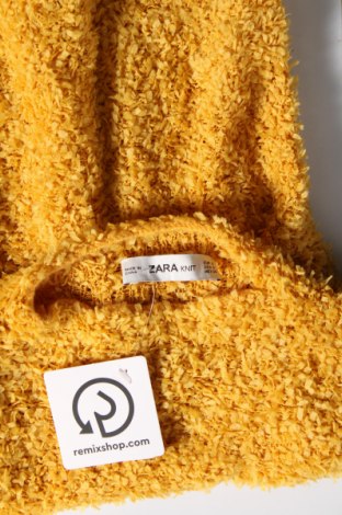 Дамски пуловер Zara Knitwear, Размер S, Цвят Жълт, Цена 17,99 лв.