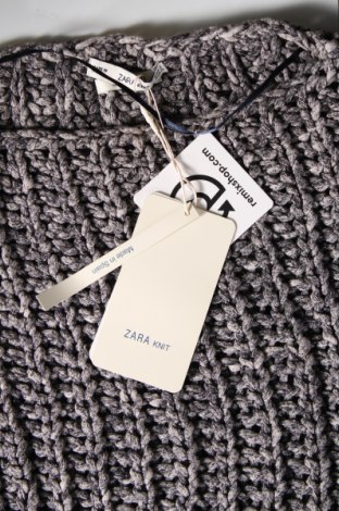 Дамски пуловер Zara Knitwear, Размер S, Цвят Сив, Цена 43,99 лв.