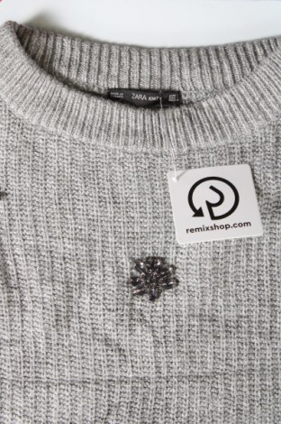 Дамски пуловер Zara Knitwear, Размер S, Цвят Сив, Цена 27,49 лв.