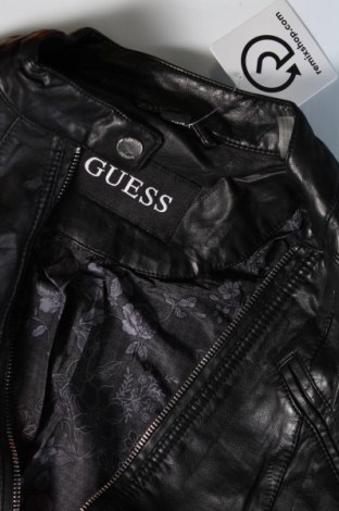 Γυναικείο δερμάτινο μπουφάν Guess, Μέγεθος S, Χρώμα Μαύρο, Τιμή 60,99 €