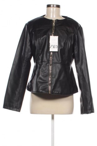 Damen Lederjacke Zara, Größe XXL, Farbe Schwarz, Preis 33,99 €