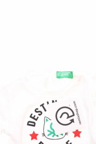 Kinder Shirt United Colors Of Benetton, Größe 2-3m/ 56-62 cm, Farbe Weiß, Preis 7,99 €