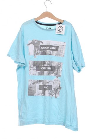 Kinder T-Shirt C&A, Größe 15-18y/ 170-176 cm, Farbe Blau, Preis € 3,99