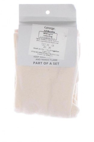 Detské ponožky  George, Veľkosť 3-6m/ 62-68 cm, Farba Kremová, Cena  8,95 €