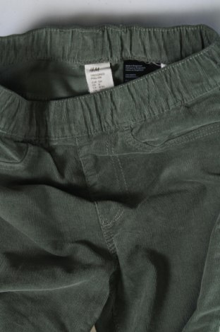 Pantaloni de catifea reiată, pentru copii H&M, Mărime 8-9y/ 134-140 cm, Culoare Verde, Preț 34,99 Lei