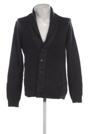 Herren Strickjacke Pier One, Größe S, Farbe Grau, Preis 16,99 €