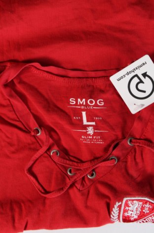 Ανδρικό t-shirt Smog, Μέγεθος L, Χρώμα Κόκκινο, Τιμή 6,99 €