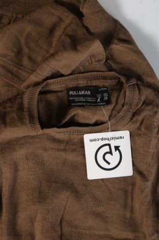 Męski sweter Pull&Bear, Rozmiar S, Kolor Brązowy, Cena 50,99 zł