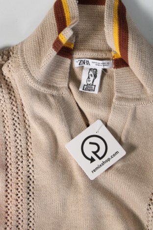 Męski sweter Zara, Rozmiar M, Kolor Beżowy, Cena 51,99 zł