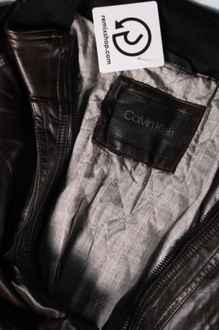 Geacă de piele pentru bărbati Calvin Klein, Mărime XL, Culoare Maro, Preț 256,99 Lei