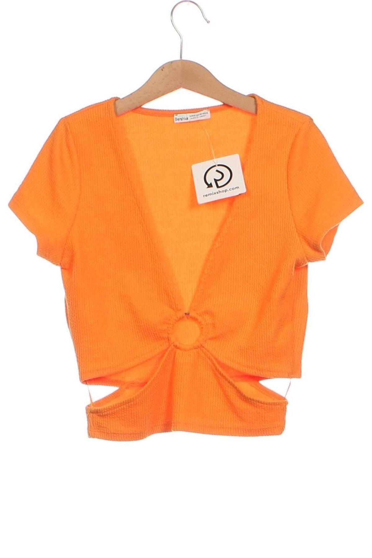 Damen Shirt Bershka, Größe XS, Farbe Orange, Preis € 9,62