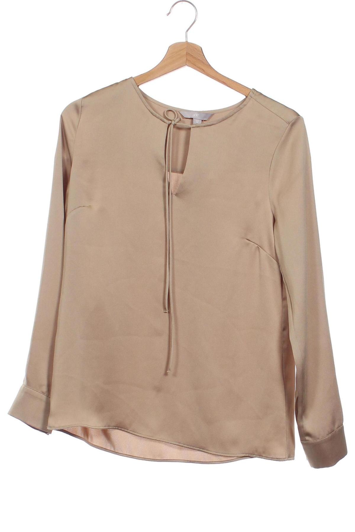 Damen Shirt H&M, Größe XS, Farbe Golden, Preis 10,99 €