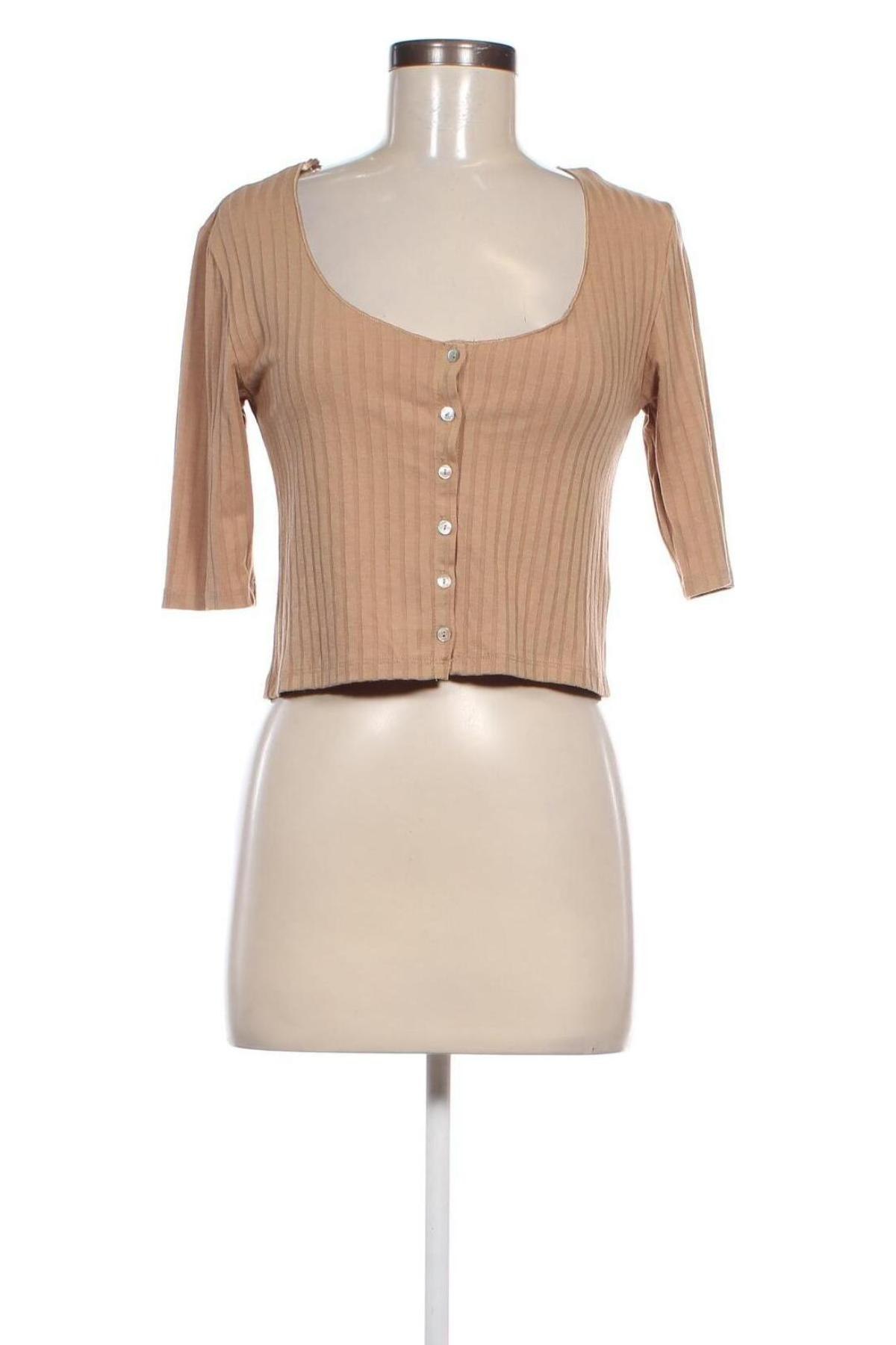 Damen Shirt Stradivarius, Größe L, Farbe Beige, Preis € 6,99