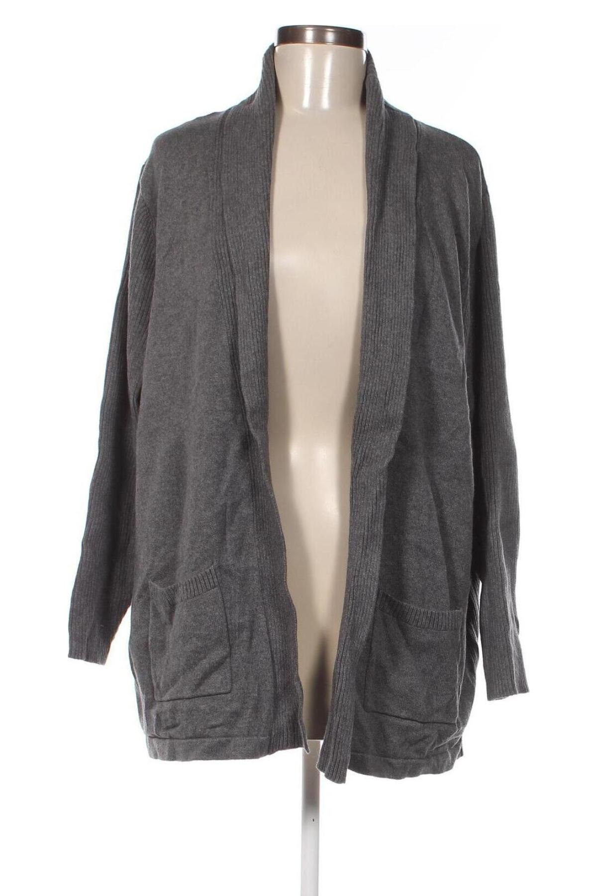 Damen Strickjacke Lands' End, Größe XXL, Farbe Grau, Preis 8,49 €