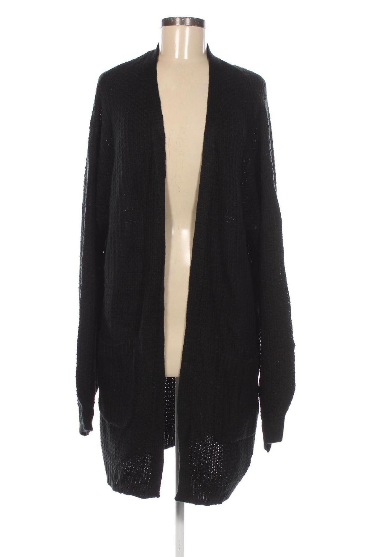 Cardigan de damă Merokeety, Mărime XXL, Culoare Negru, Preț 95,99 Lei