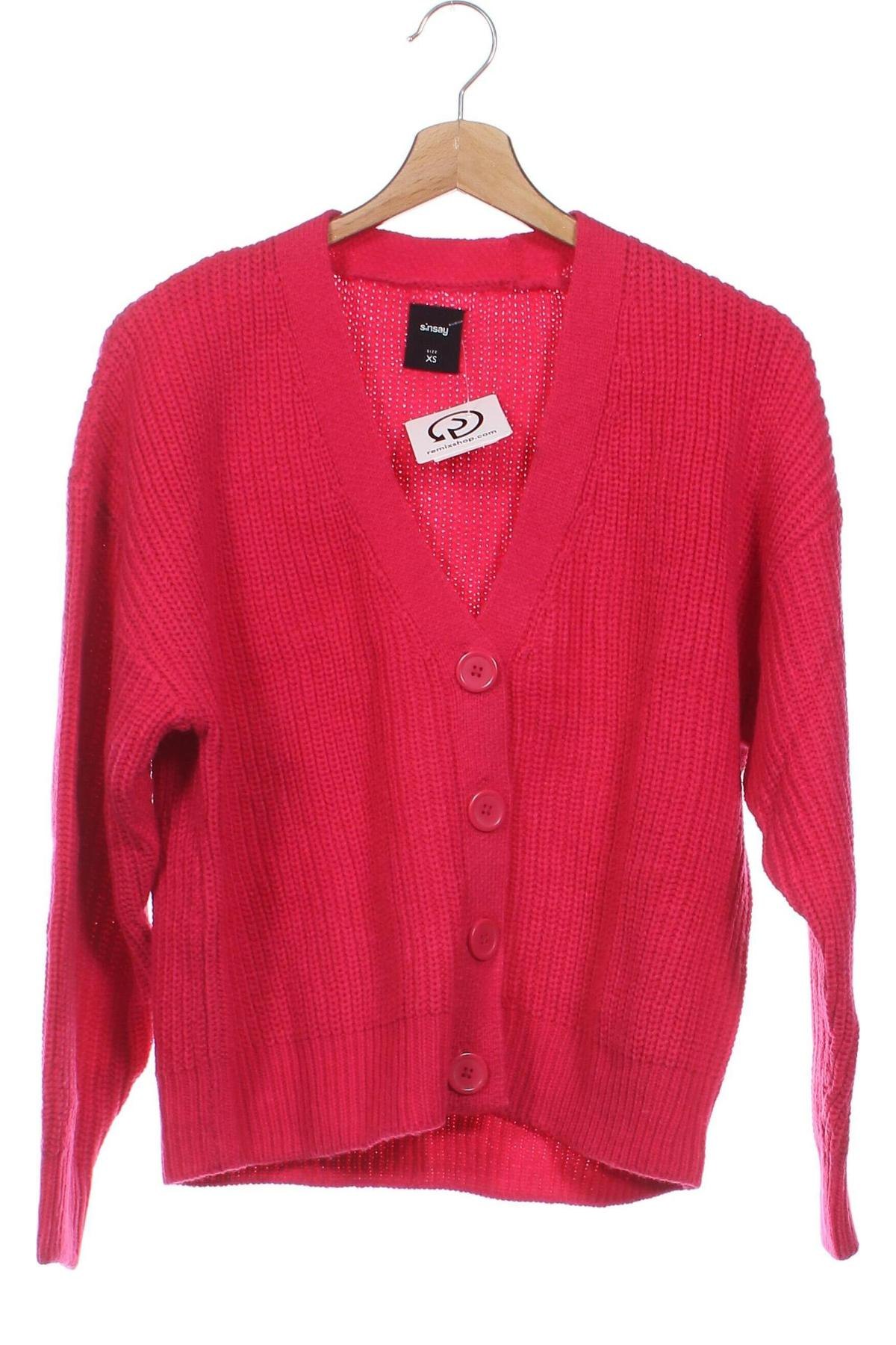 Damen Strickjacke Sinsay, Größe XS, Farbe Rosa, Preis 9,53 €