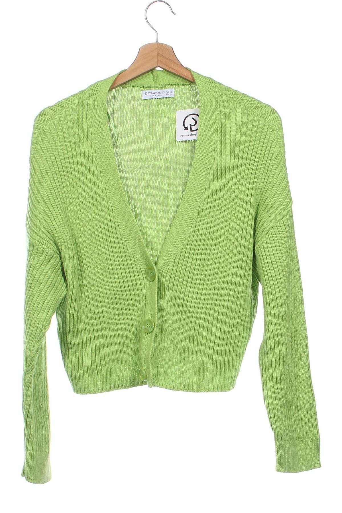 Damen Strickjacke Stradivarius, Größe XS, Farbe Grün, Preis 14,84 €