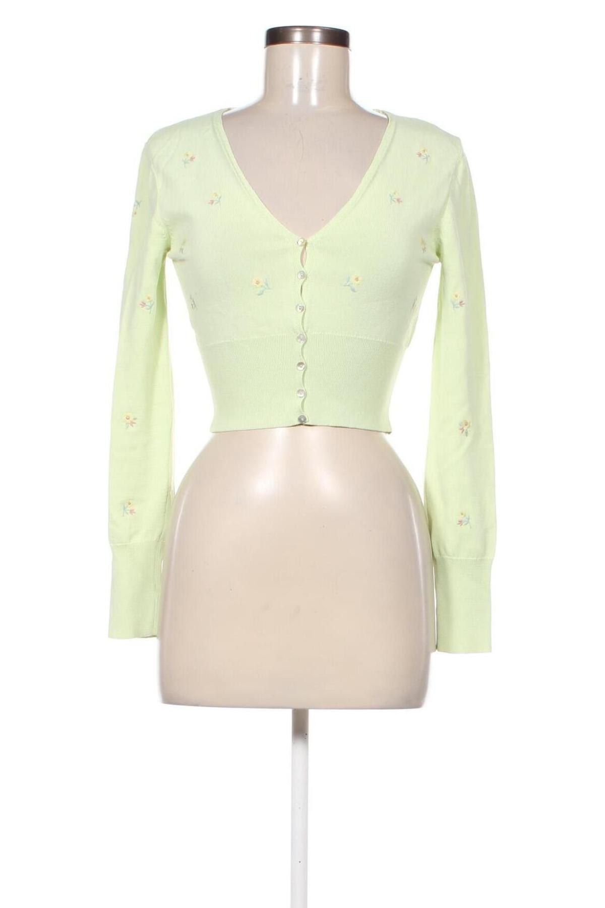 Cardigan de damă Zara, Mărime S, Culoare Verde, Preț 68,88 Lei