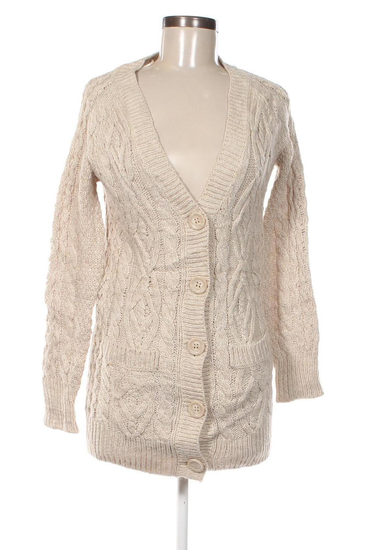 Cardigan de damă Zara Knitwear, Mărime S, Culoare Bej, Preț 44,99 Lei